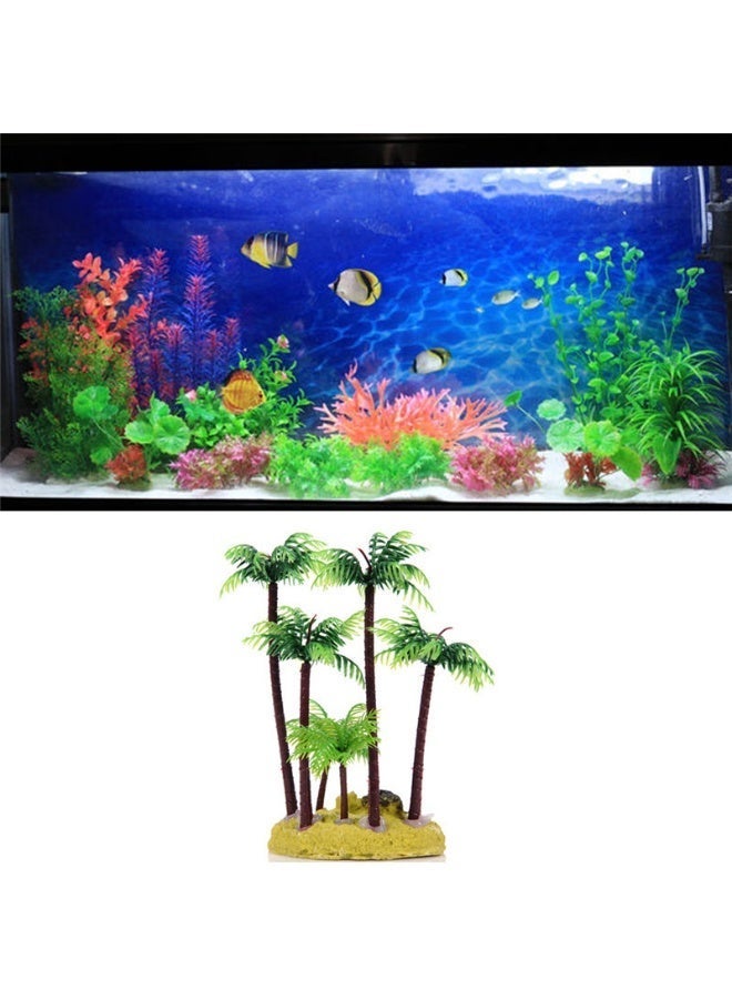 HUANXIN HOME Simulate mini coconut tree fish tank landscaping Decor Plastic Bonsai Plant for DIY Micro Landscape and for Terrariums Fairy Gardens and Miniature Gardening Props.1PCS - Image 4